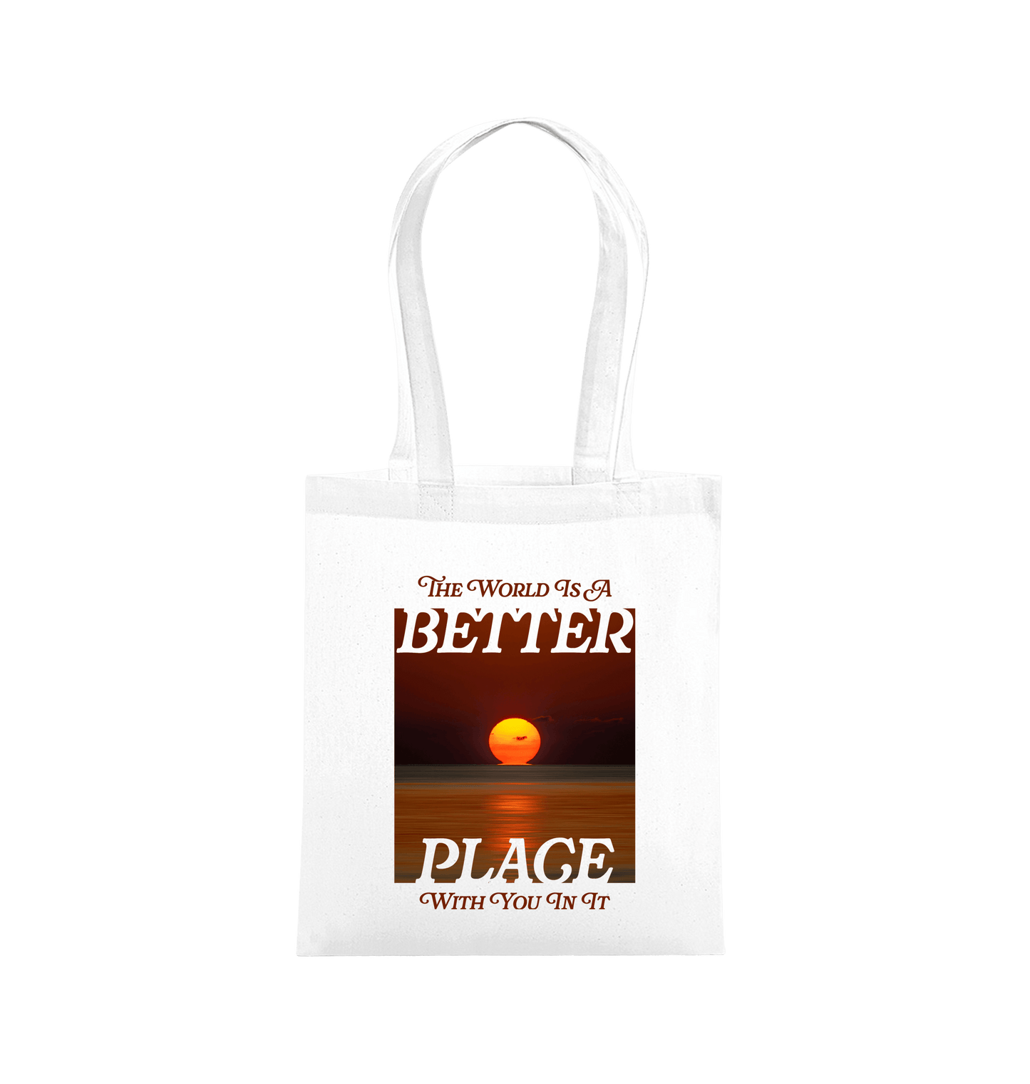 White Printed Bag Front