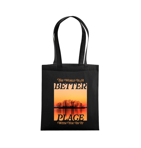 Black Printed Bag Front