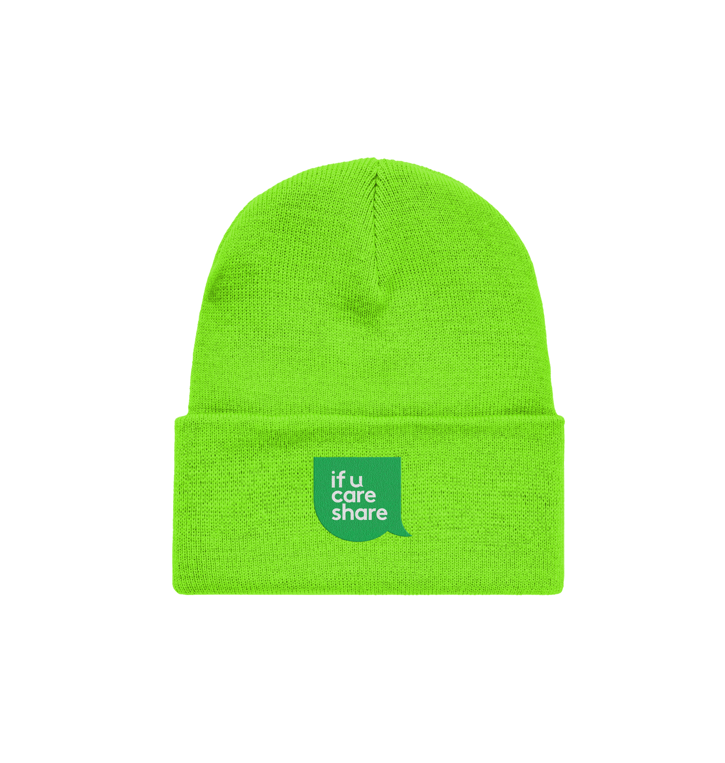 Fluorescent Green Beanie Front