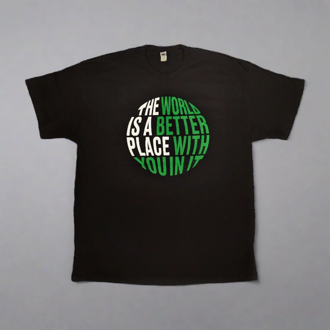 Black Printed T-shirt Front