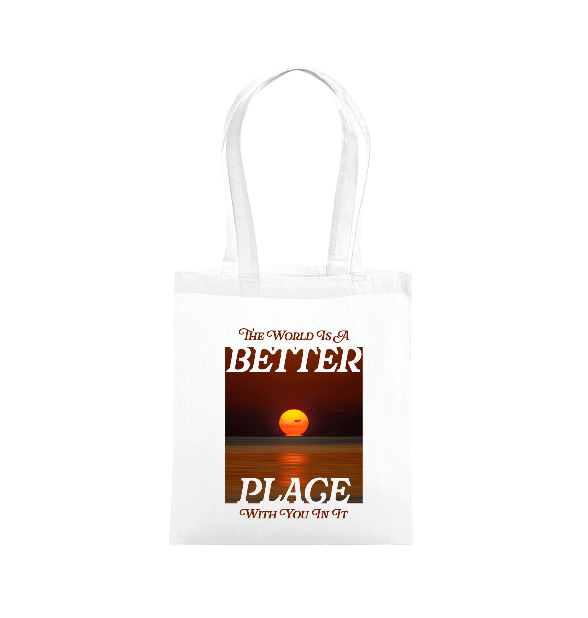 White Printed Bag Front