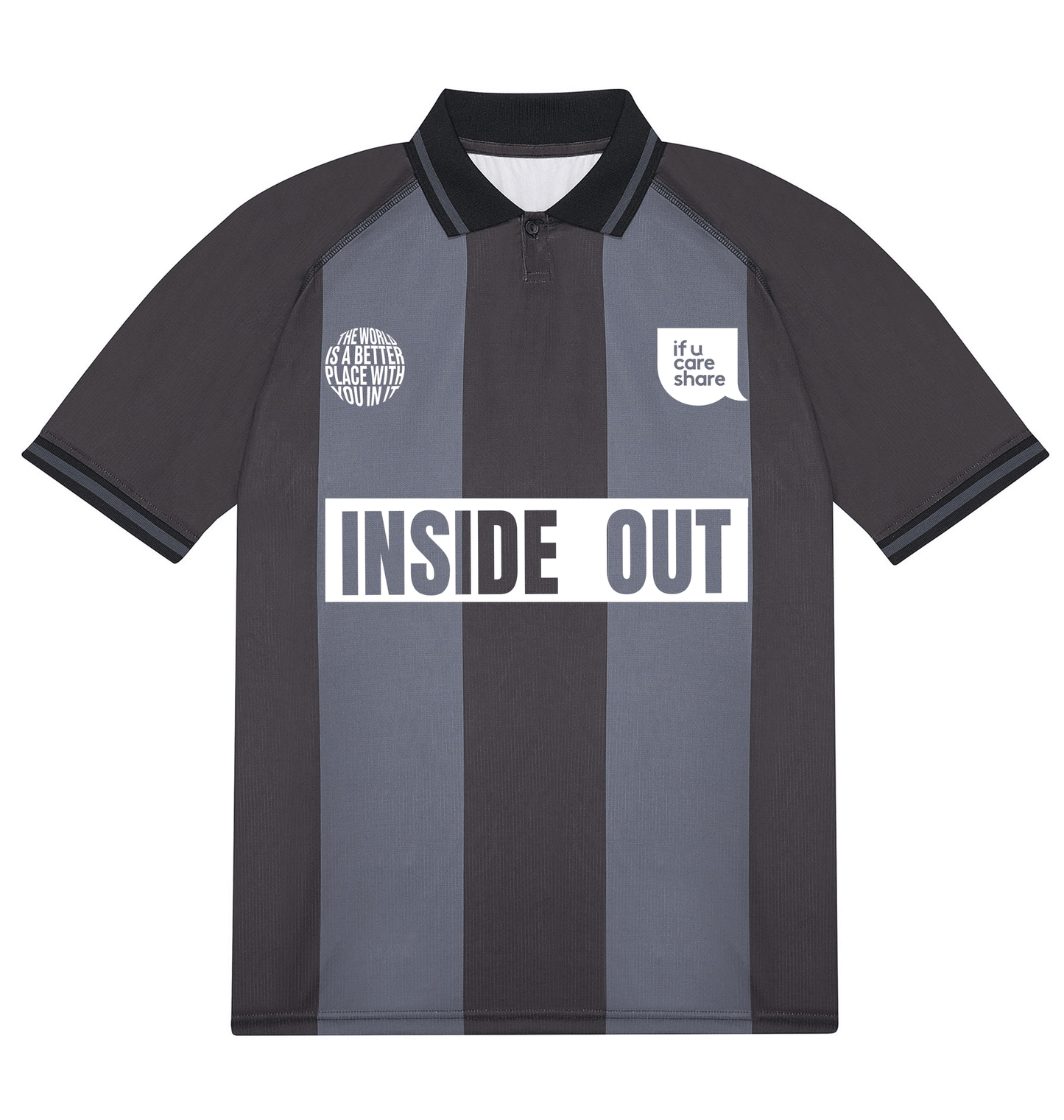 Black/Dark Grey Printed T-shirt Front