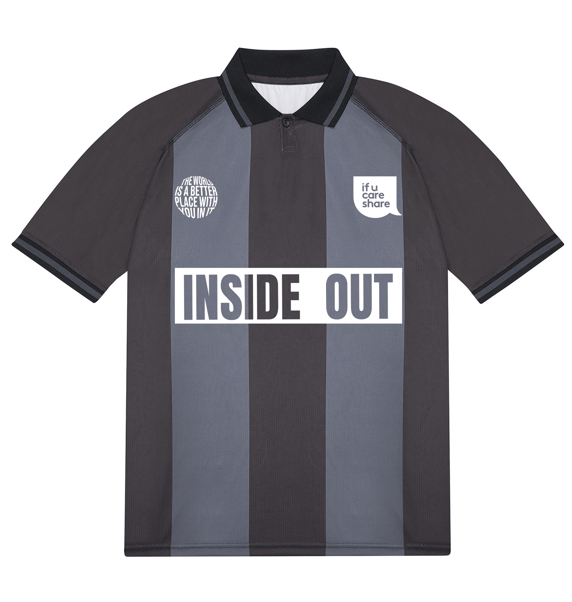 Black/Dark Grey Printed T-shirt Front