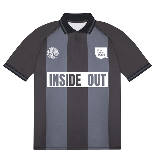 Black/Dark Grey Printed T-shirt Front
