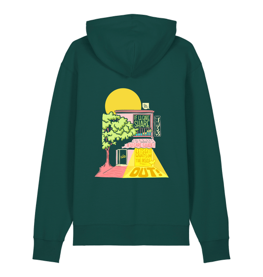 Glazed Green Printed Sweater Back