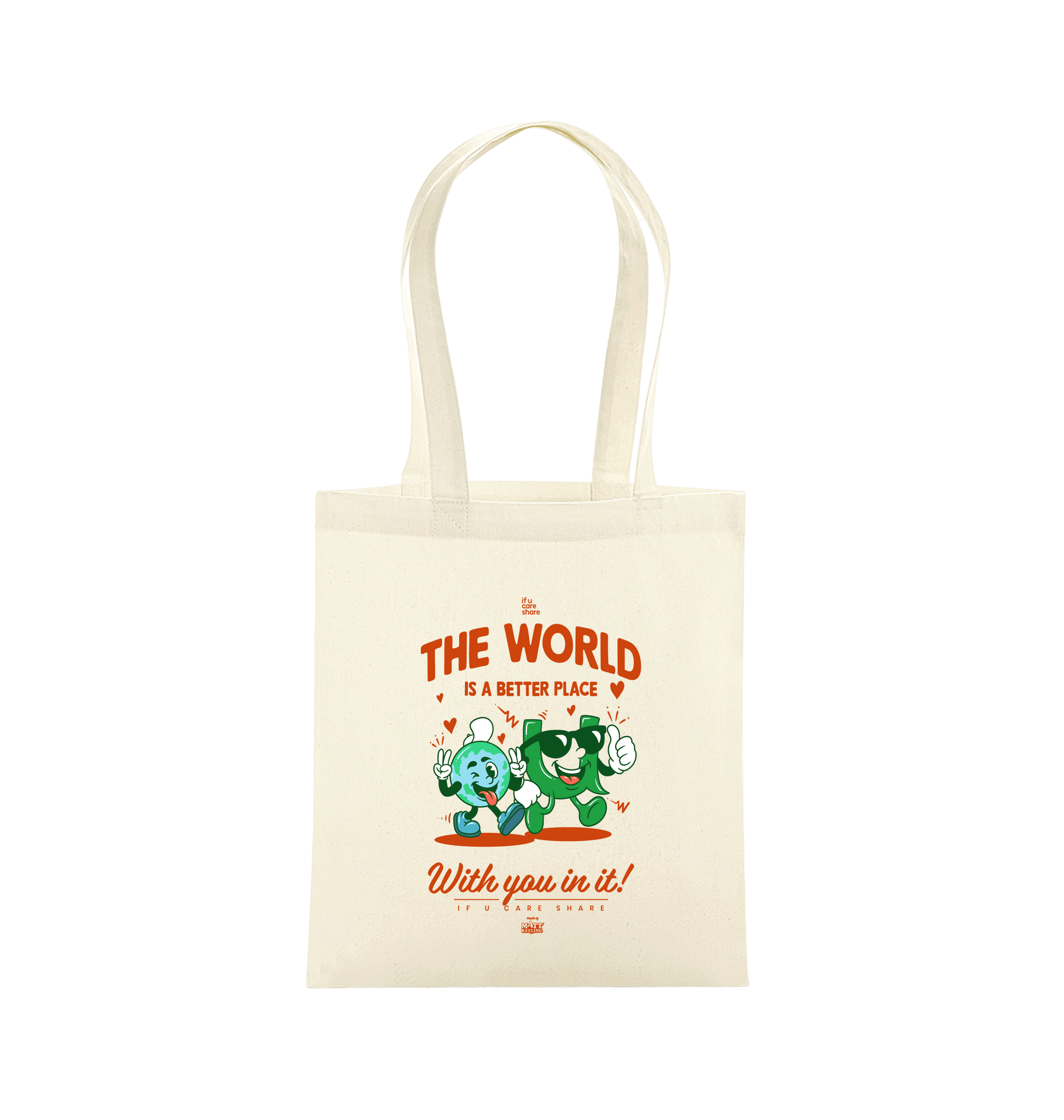Natural Printed Bag Front