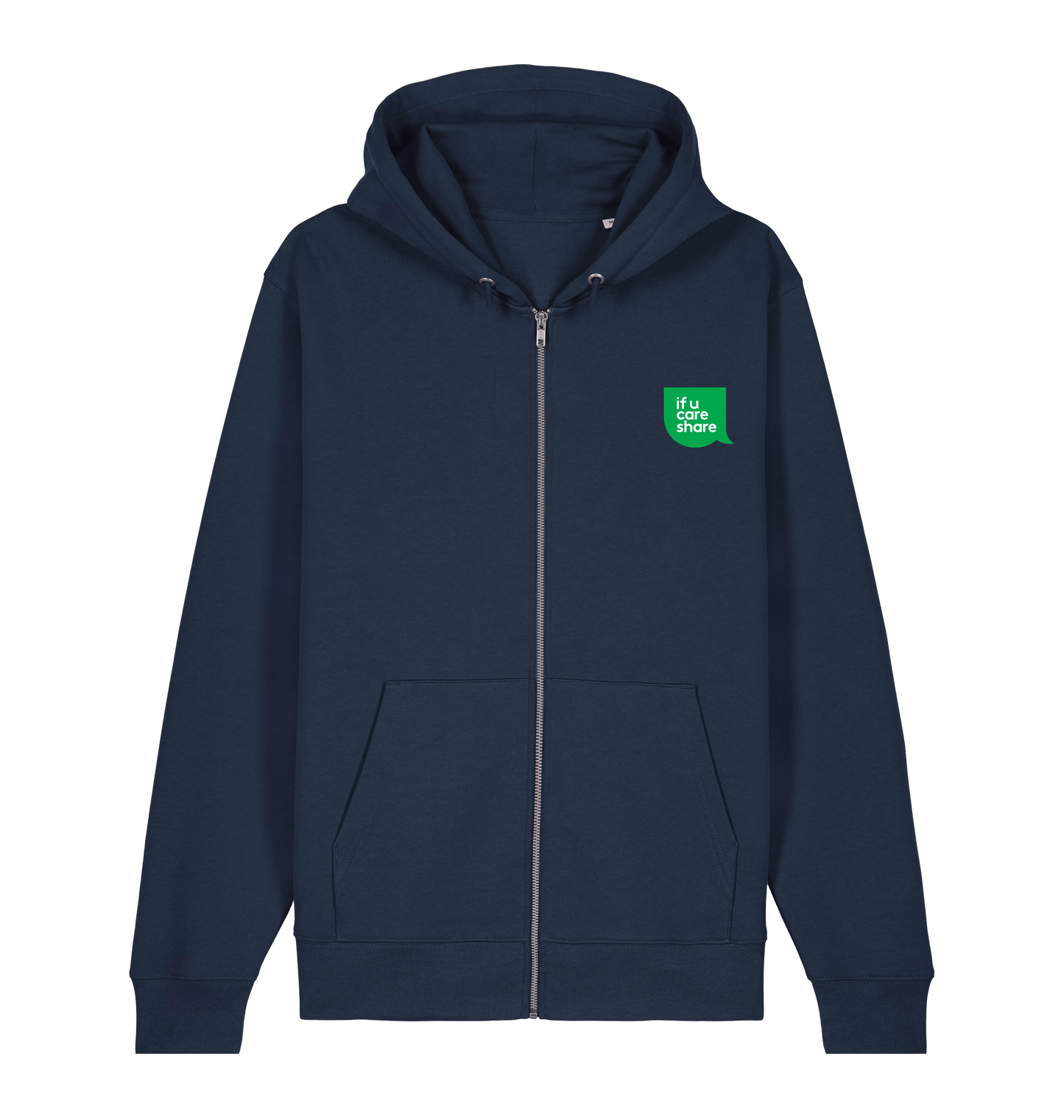 French Navy Printed Hoody Front