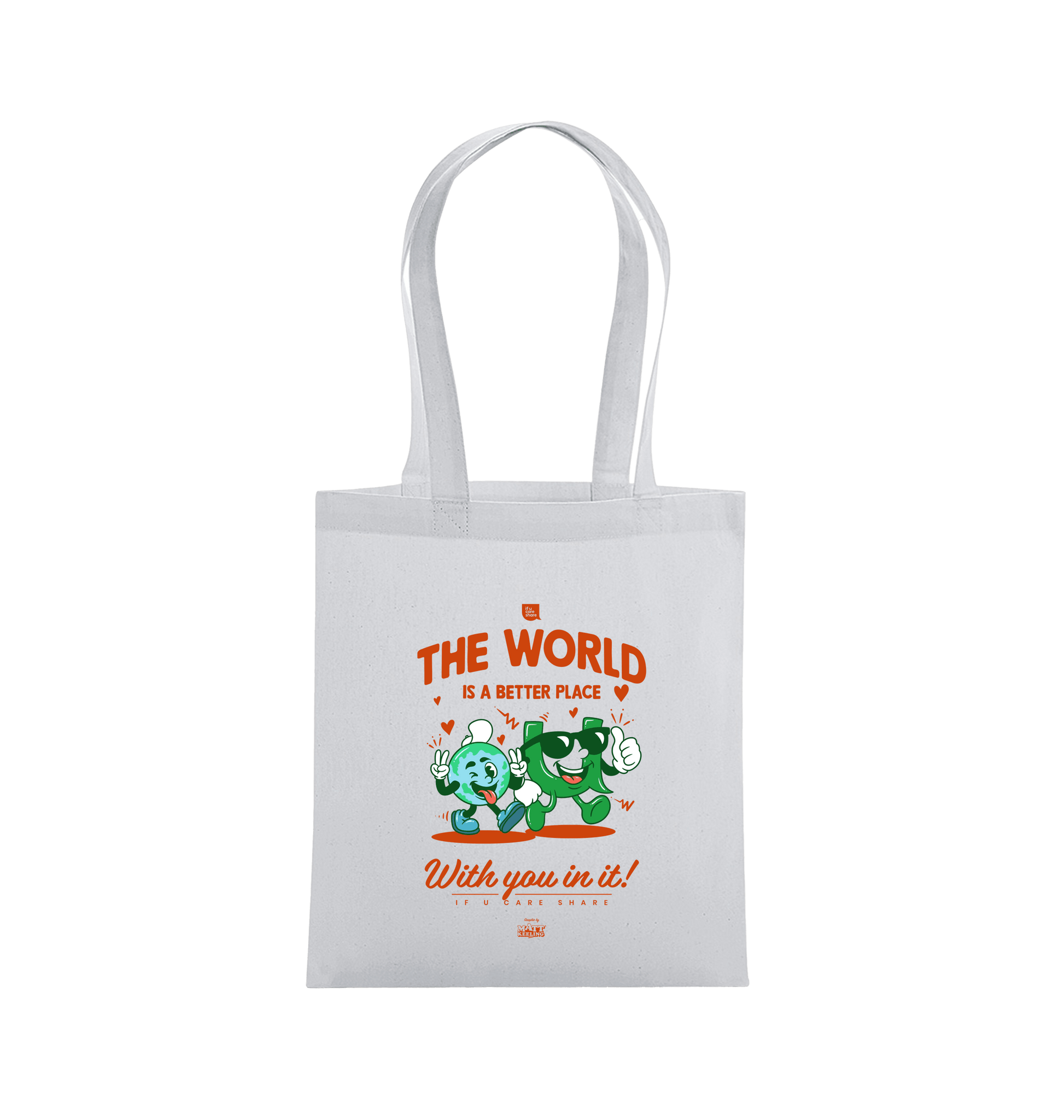 Light Grey Printed Bag Front