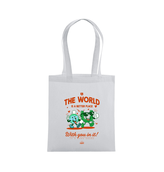 Light Grey Printed Bag Front