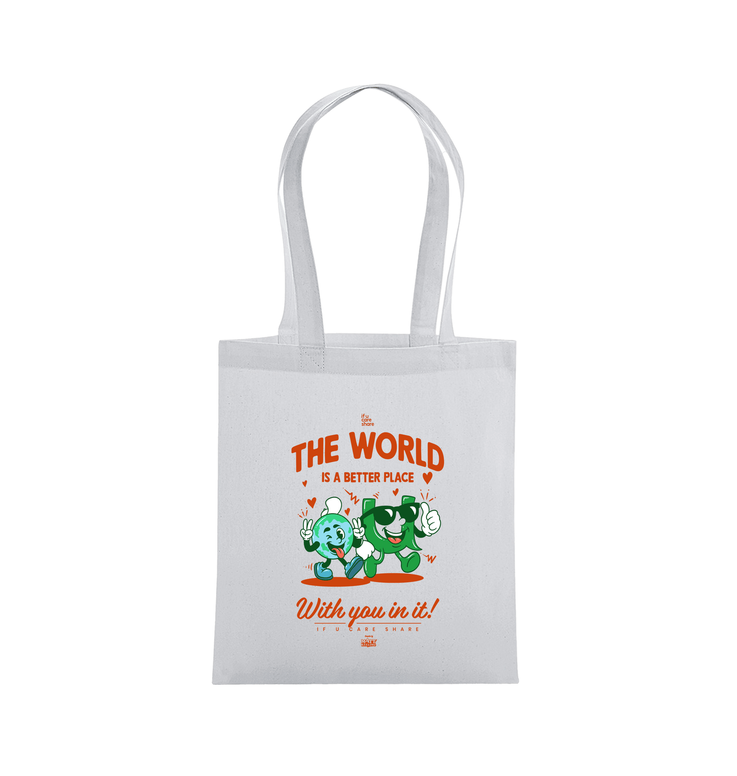 Light Grey Printed Bag Front