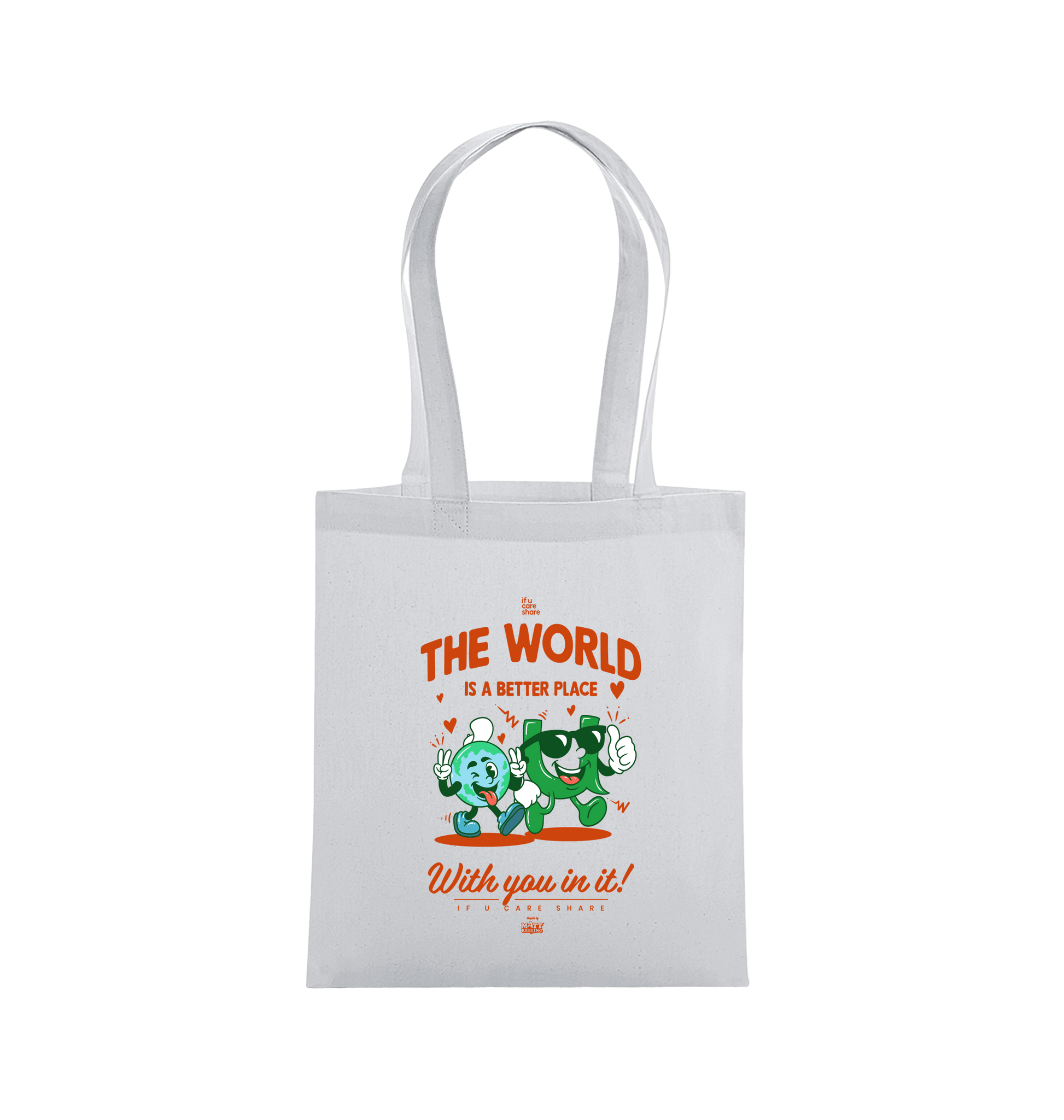 Light Grey Printed Bag Front
