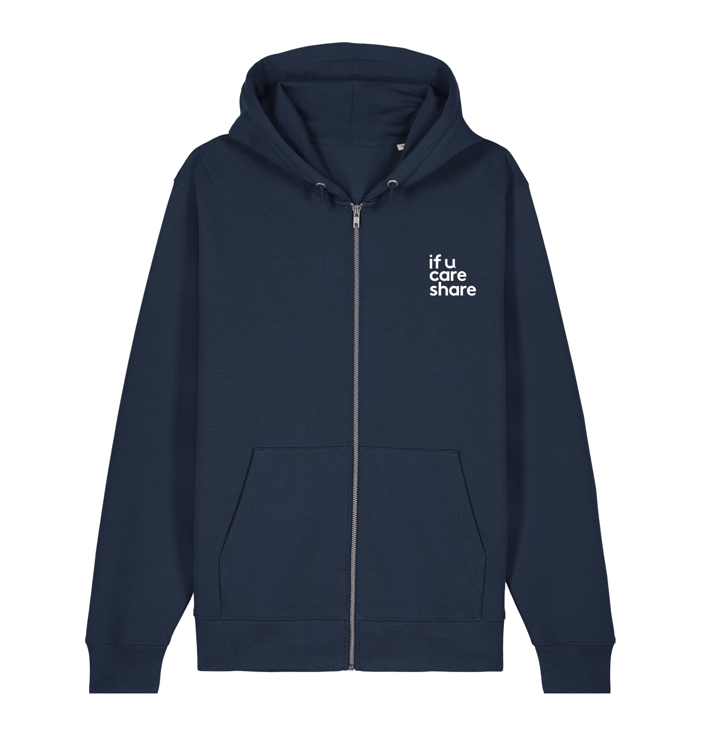 French Navy Printed Hoody Front