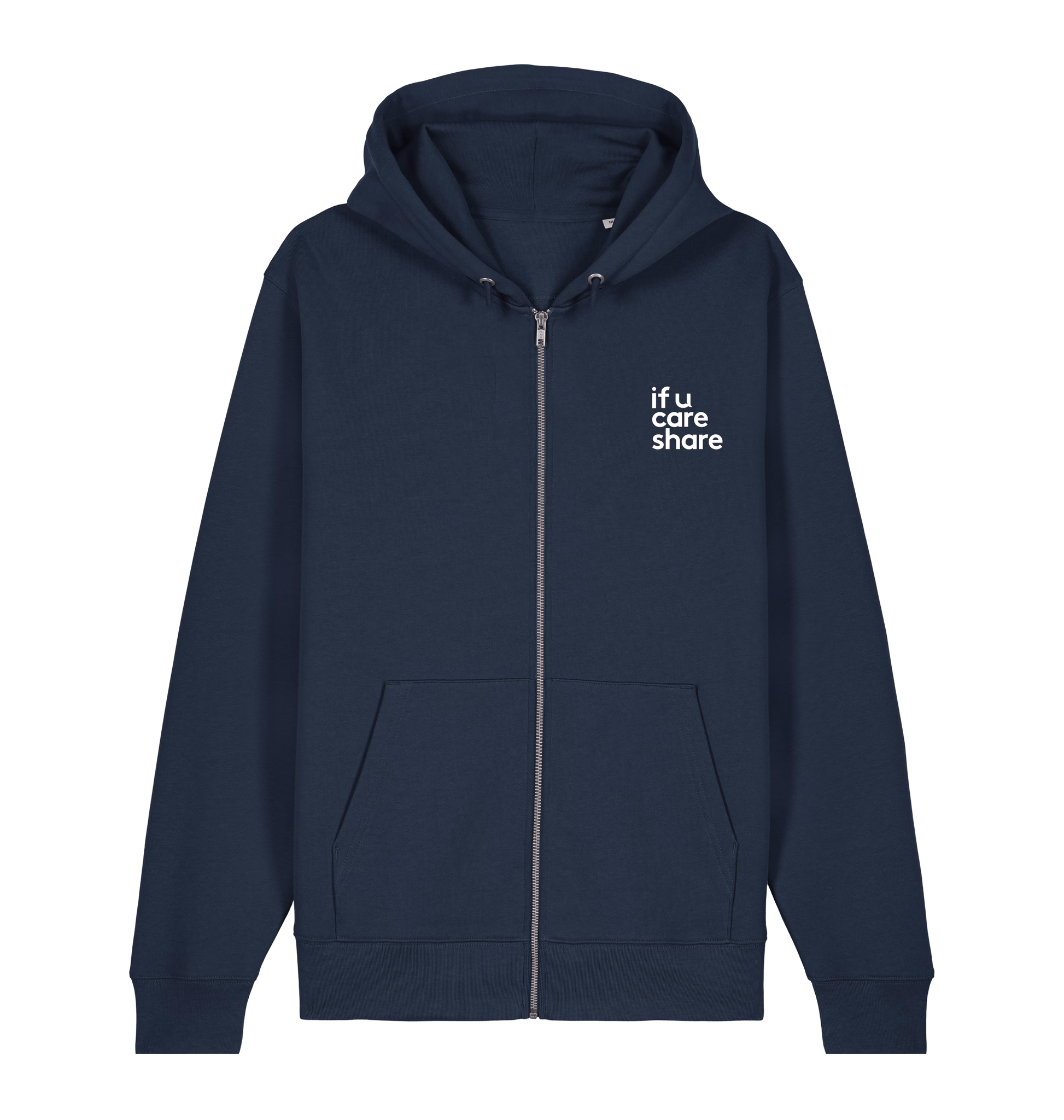 French Navy Printed Hoody Front