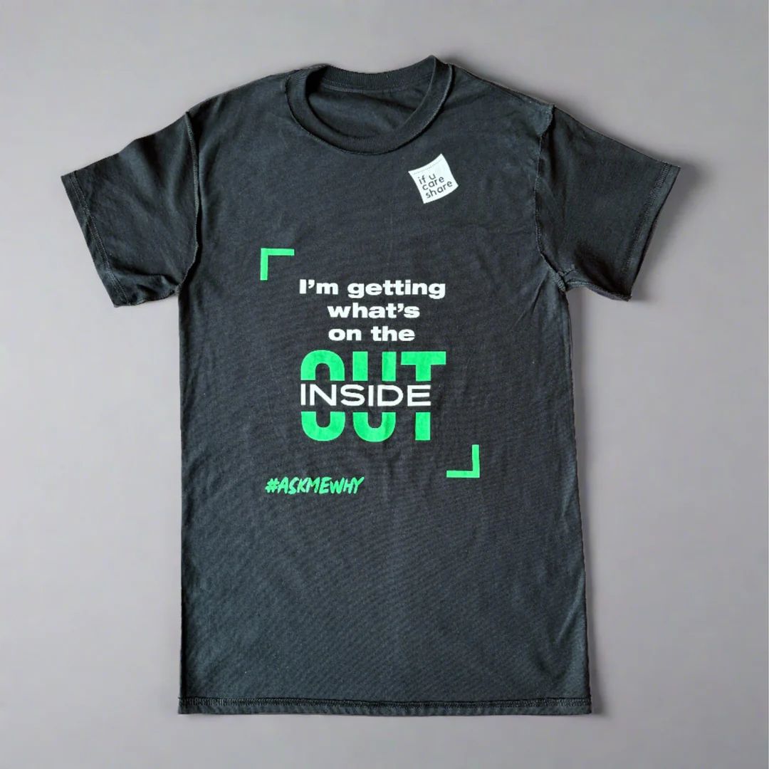 Black Printed T-shirt Front