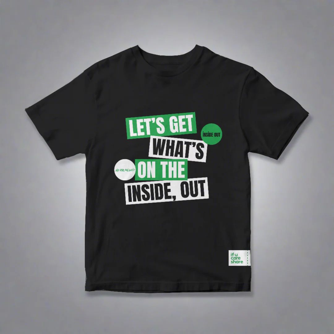 Black Printed T-shirt Front