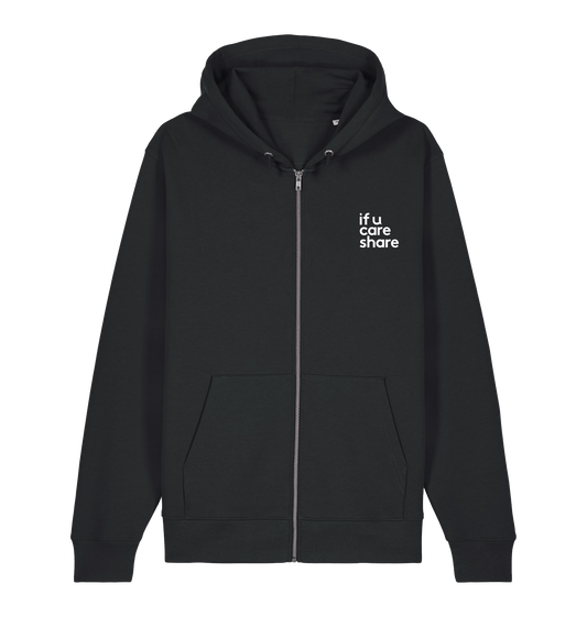 Black Printed Hoody Front
