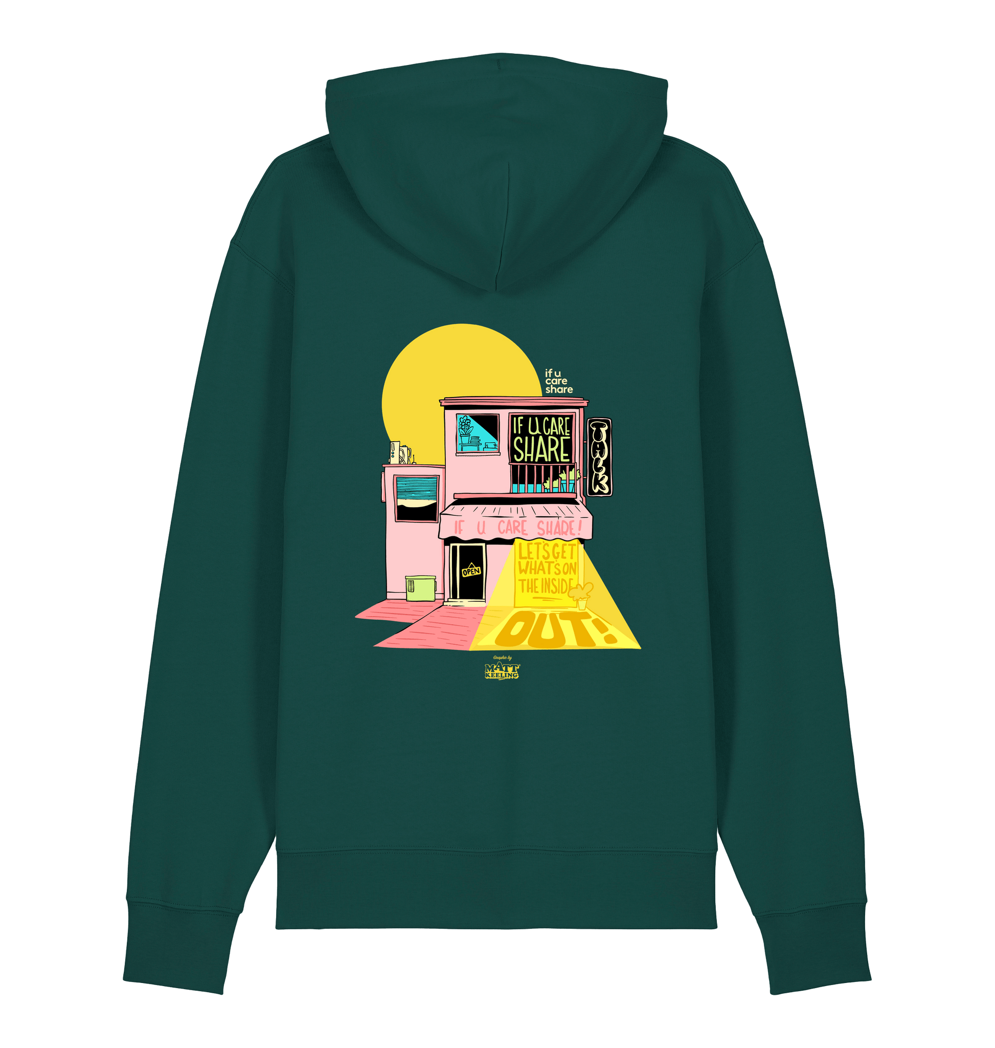 Glazed Green Printed Sweater Back