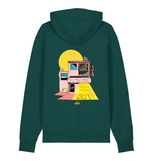 Glazed Green Printed Sweater Back