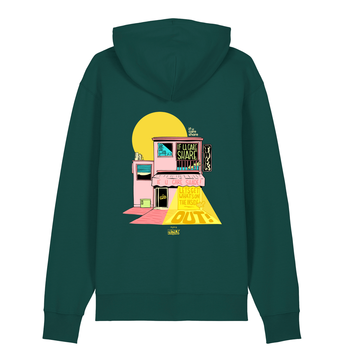 Glazed Green Printed Sweater Back