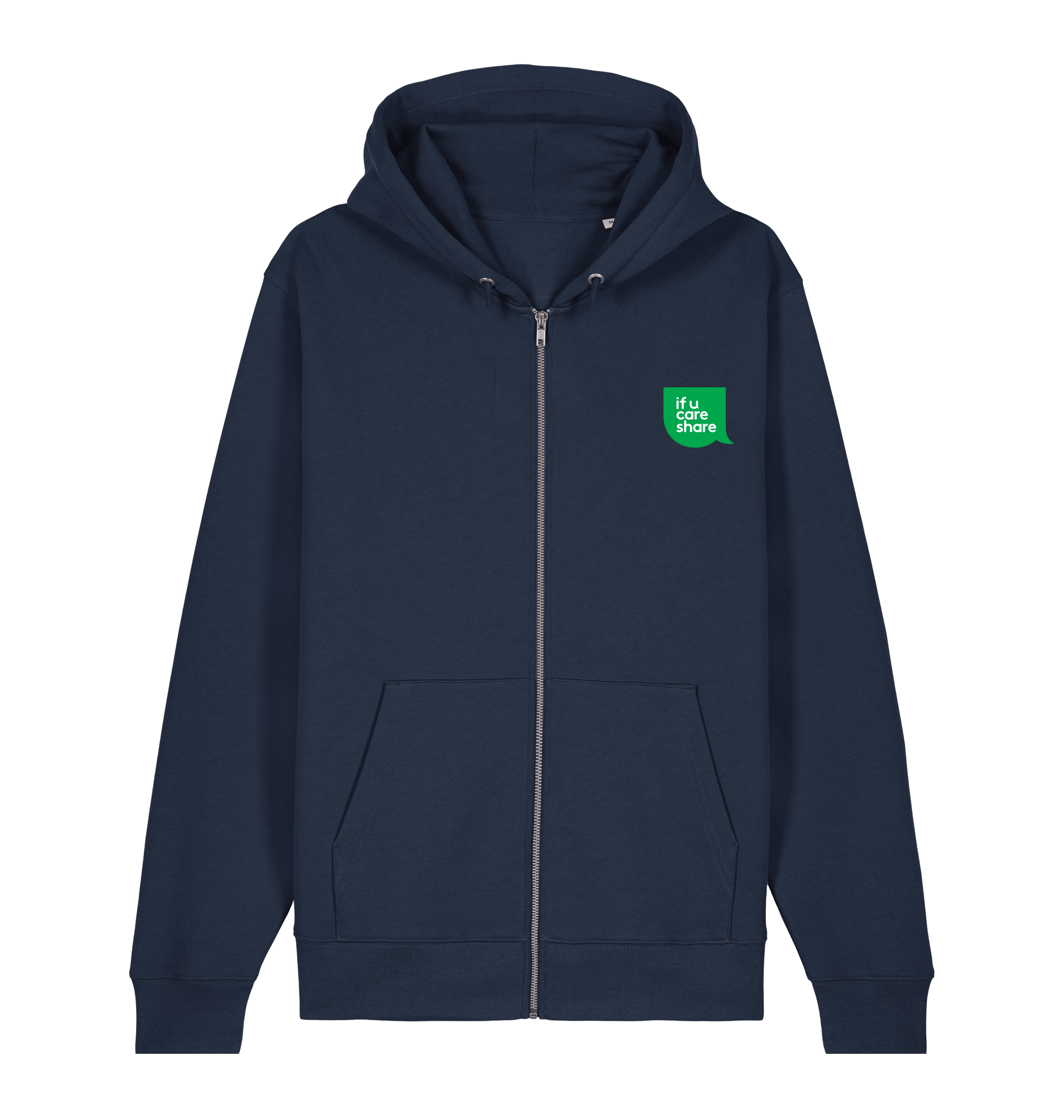 French Navy Printed Hoody Front