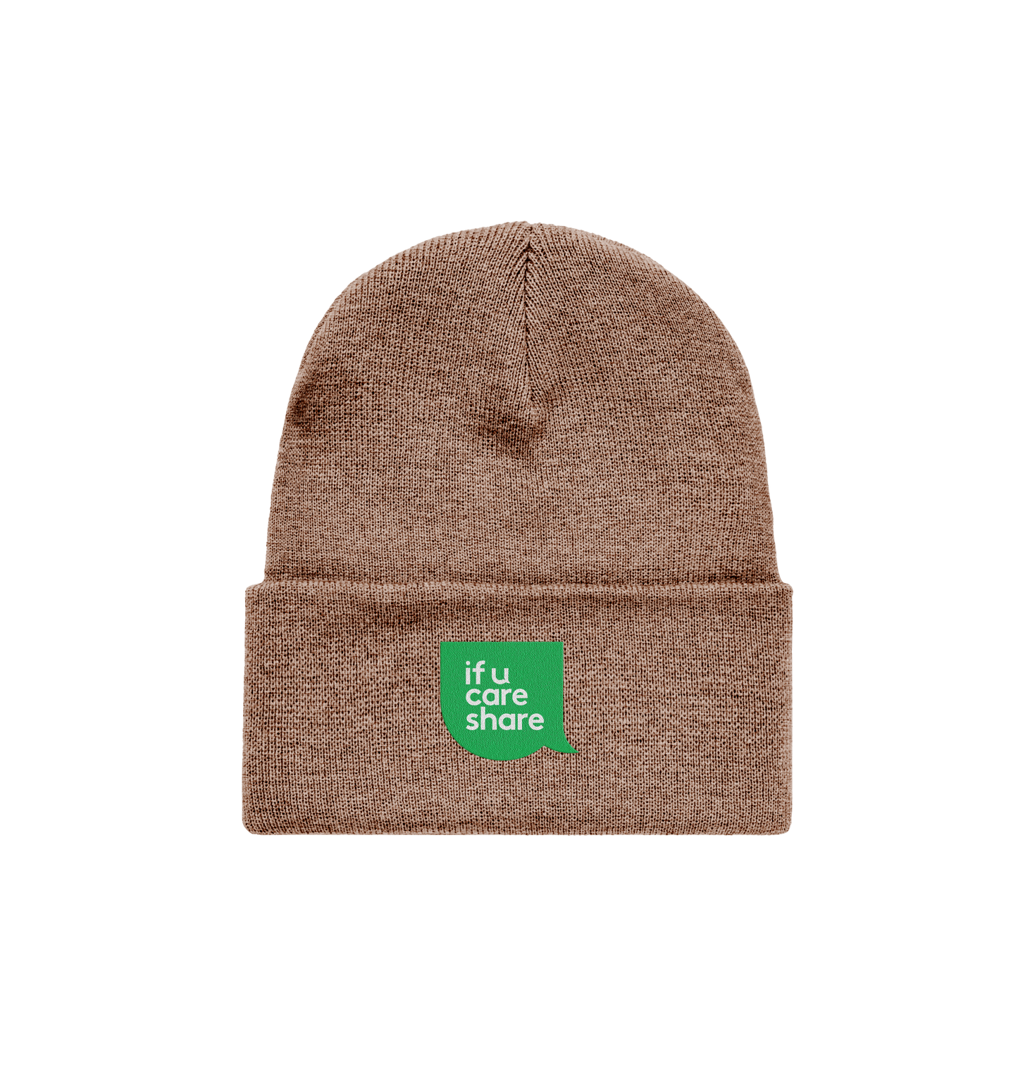 Heather Oatmeal Beanie Front