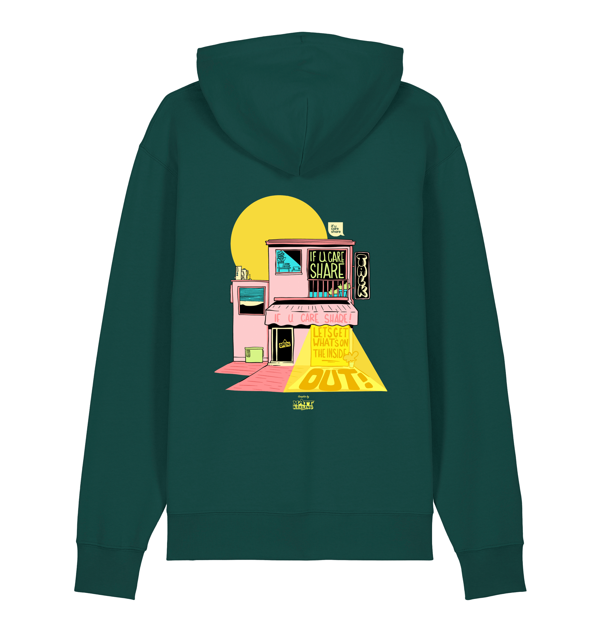 Glazed Green Printed Sweater Back
