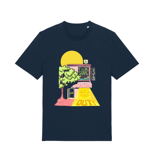 French Navy Printed T-shirt Front
