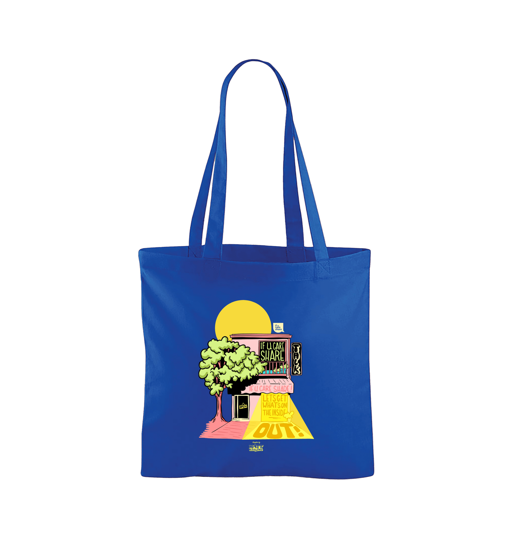 Bright Royal Printed Bag Front