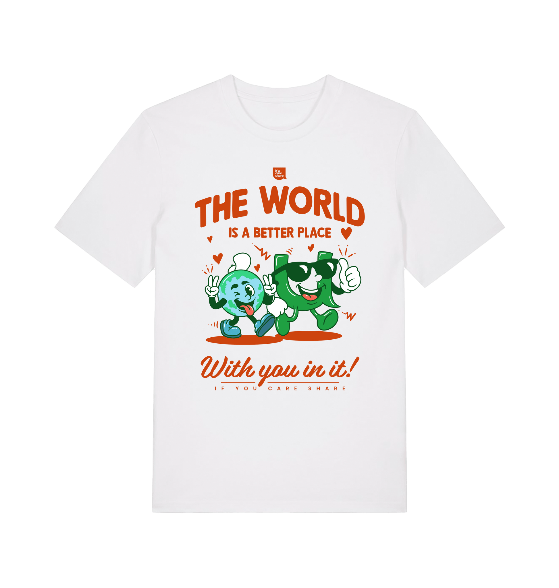 White Printed T-shirt Front